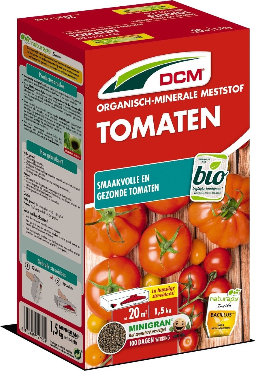 Afbeelding Dcm Meststof Tomaten - Moestuinmeststoffen - 20 m2 1.5 kg (Mg) door Tuinadvies.be
