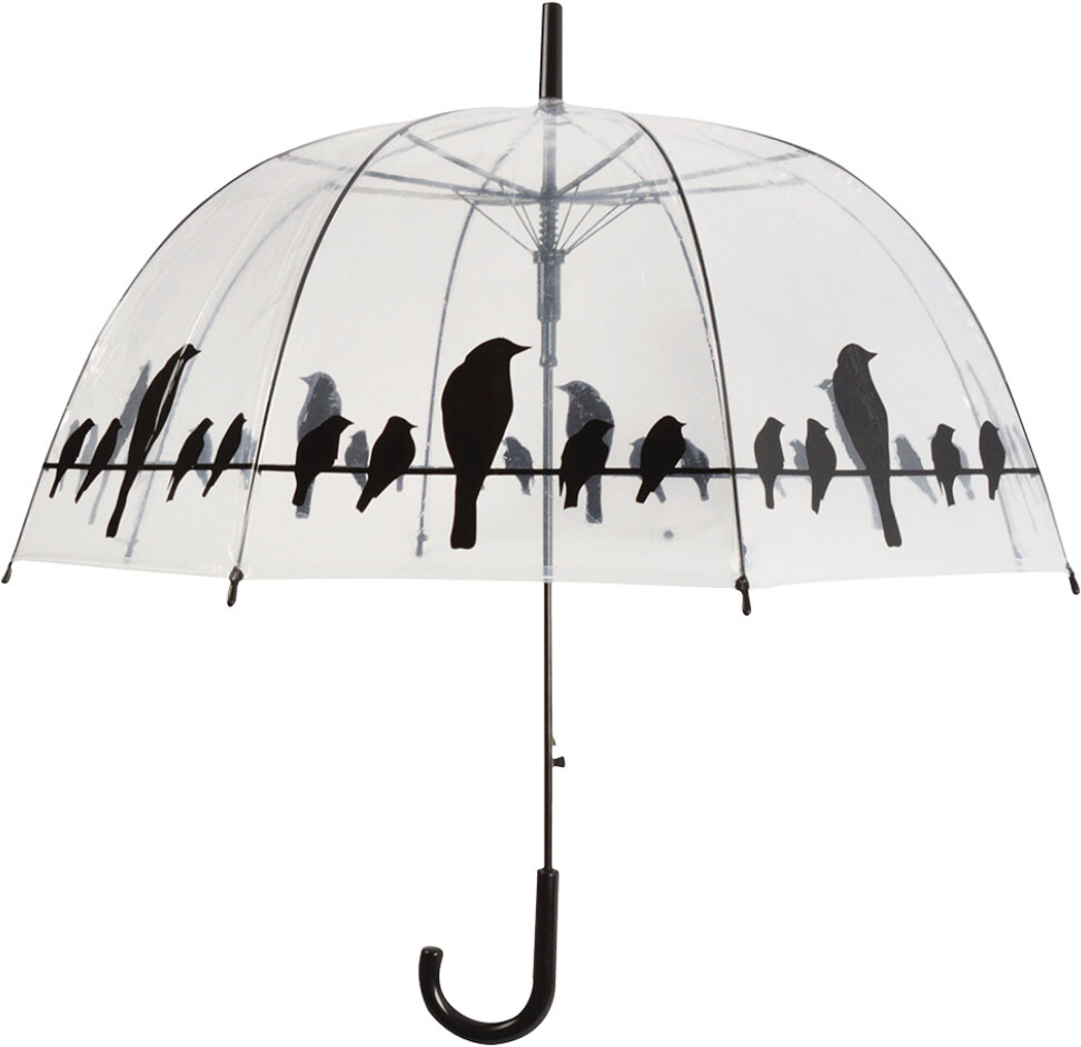 Afbeelding Esschert Design paraplu transparant vogels op draad door Tuinadvies.be