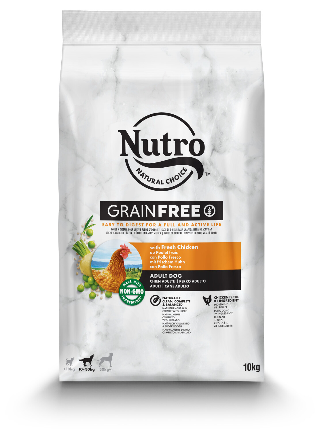 Afbeelding Nutro Grain Free Adult Medium kip hondenvoer 10 kg door Tuinadvies.be