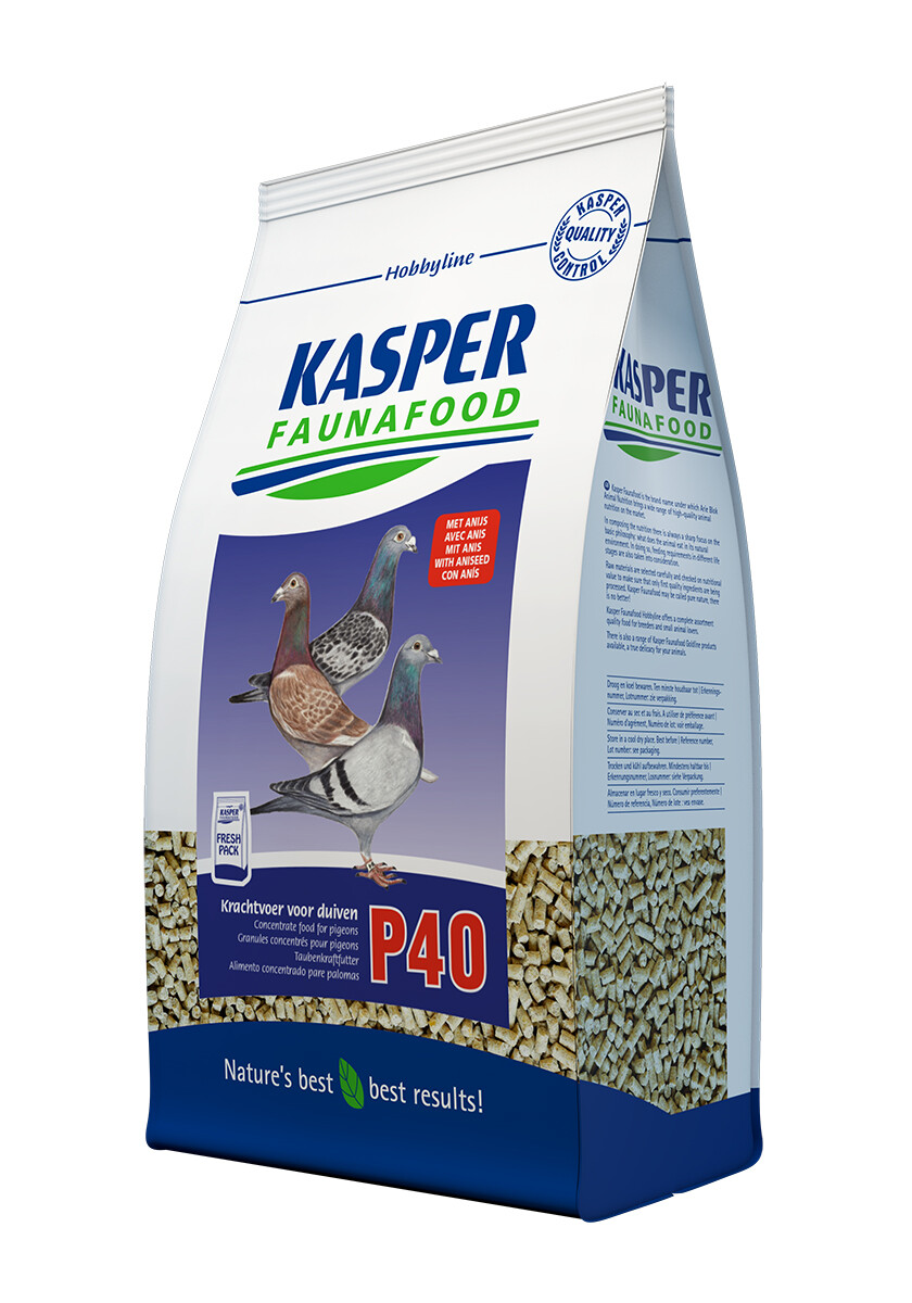 Afbeelding Kasper Faunafood P40 Krachtvoer Voor Duiven - Duivenvoer - 4 kg door Tuinadvies.be