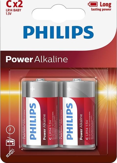 Philips Batterij LR14 / C Powerlife 1.5V (2 op blister)