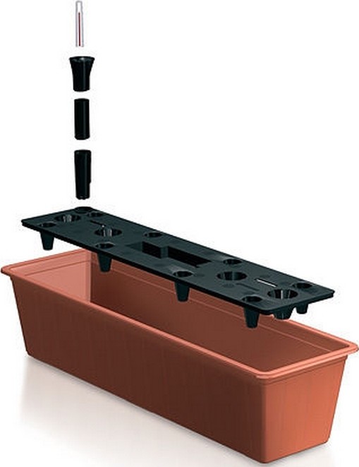 Bloembak met bewateringssysteemterracotta 11L