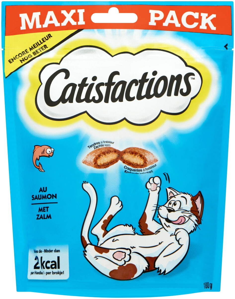 Afbeelding Catisfactions Zalm 180 gr kattensnoep 180 gram door Tuinadvies.be