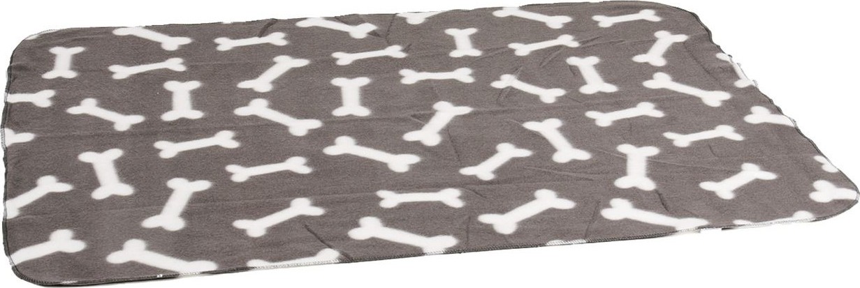 Fleece deken met botmotief100 x 70cm
