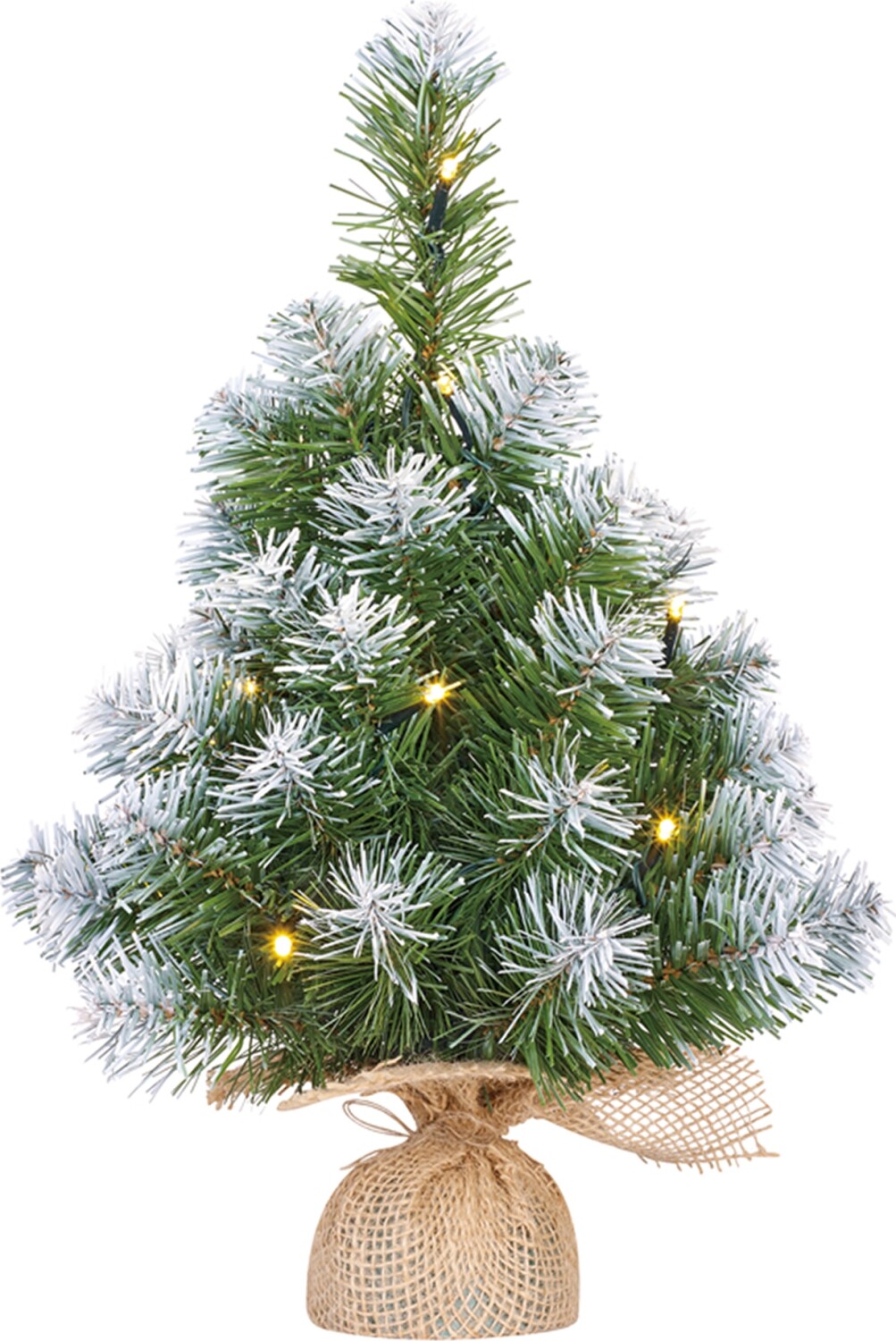 Afbeelding Kerstboom kunststof Norton frosted met verlichting 45x20 cm door Tuinadvies.be