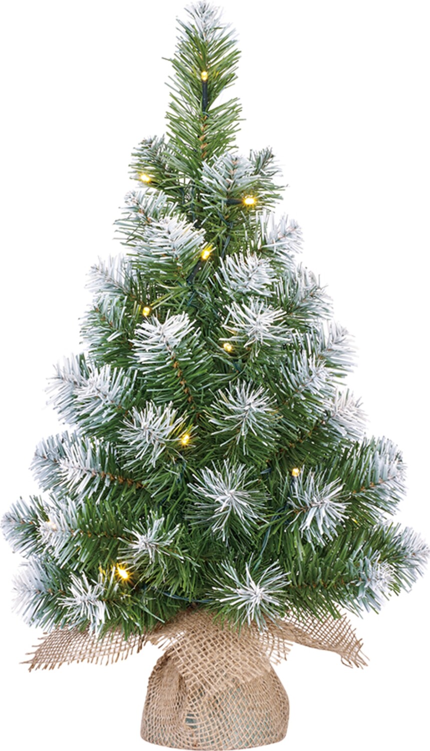 Afbeelding Kerstboom kunststof Norton frosted met verlichting 60 x 23 cm door Tuinadvies.be
