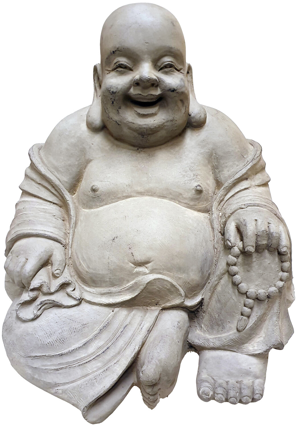 Afbeelding Stone-lite Boeddha Happy 24 Cm Donker Grijs Fiberclay STONE Lite door Tuinadvies.be
