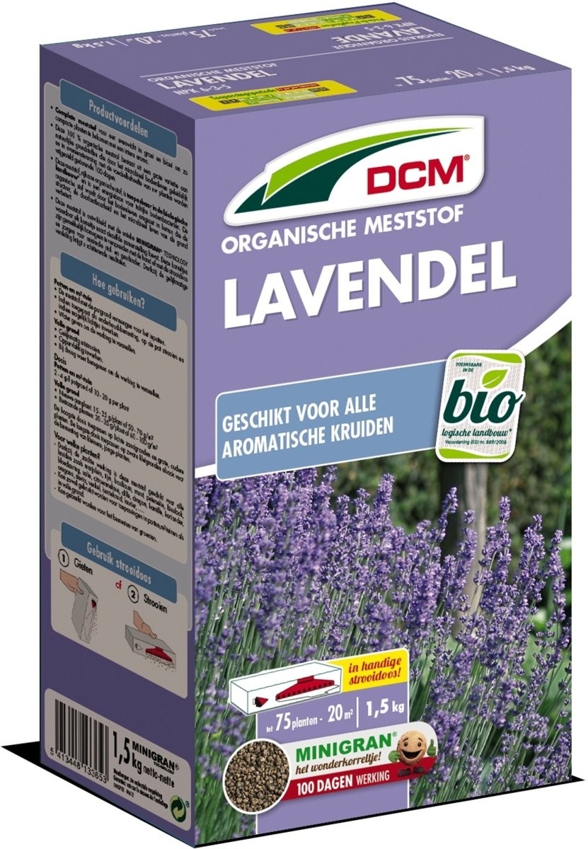 Afbeelding Lavendelmest DCM BIO 15 kg door Tuinadvies.be