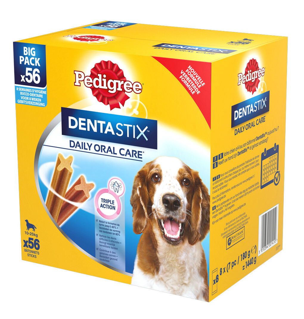 Afbeelding Dentastix Medium hondensnack 10-25 kg 56 stuks door Tuinadvies.be