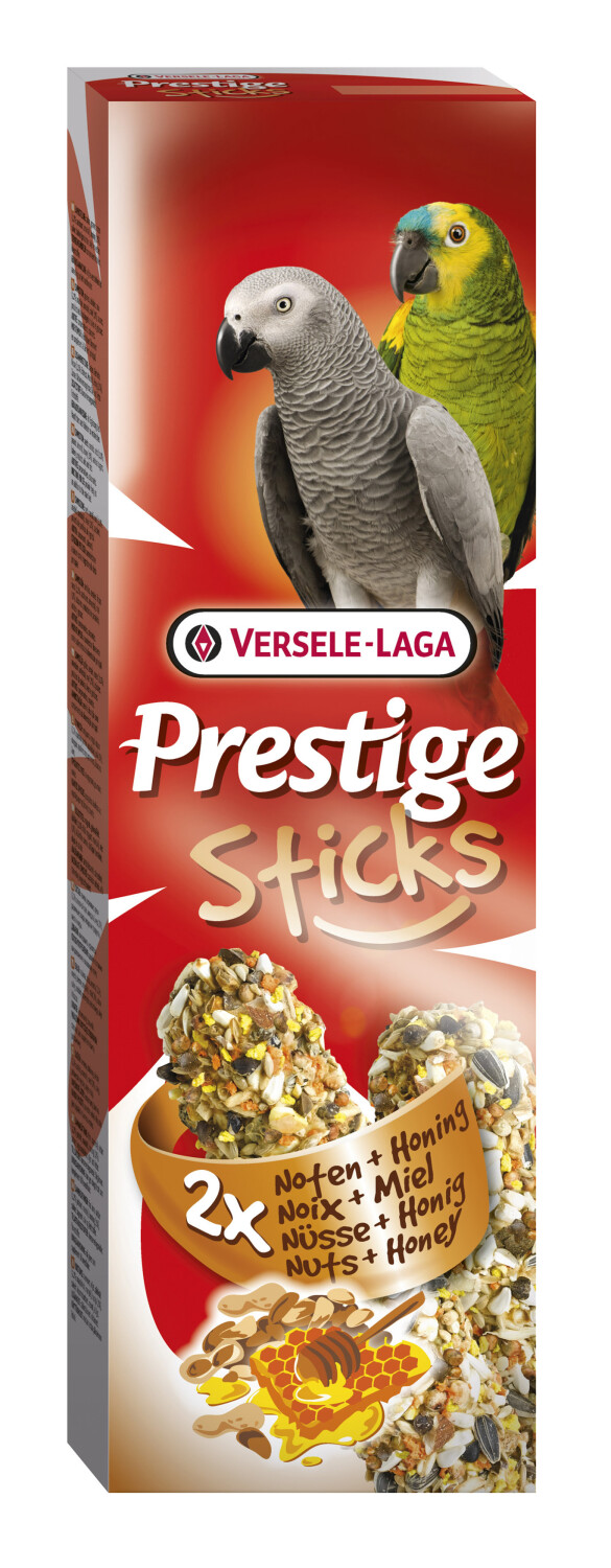 Afbeelding Versele-Laga Prestige Sticks Papegaai - Vogelsnack - Noten&Honing door Tuinadvies.be
