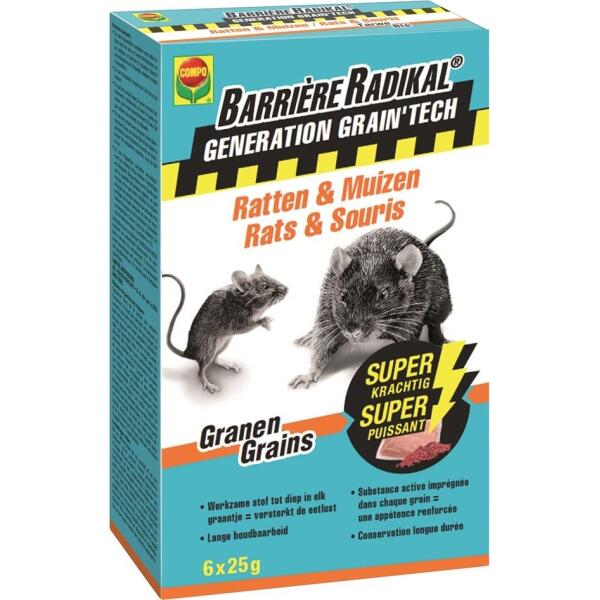  - Ratten/muizen graantjes 6 x 25 g