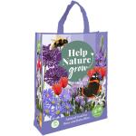 Shopping Bag 'Help Nature Grow' - Bij- en vlindermix