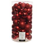 Kerstballenmix - rood (100 stuks)