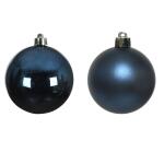 Kerstballen glas Ø 8 cm - nachtblauw