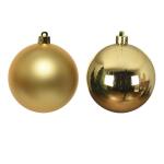 Kerstballen glas Ø 6 cm - licht goud