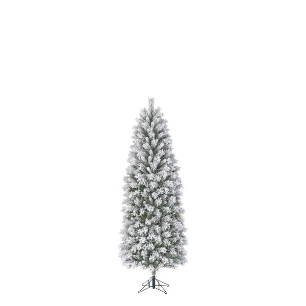 Kunststof kerstboom slim frosted 155 cm