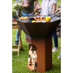 Barbecook Nestor Original houtbarbecue cortenstaal + gratis afdekplaat