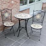 Bistroset mozaïek - tafel met twee stoelen