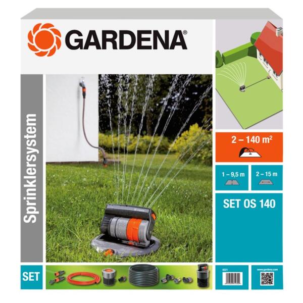  - Sprinklersysteem GARDENA 140 m² - set