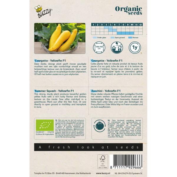  - Courgette Yellowfin F1 geel BIO