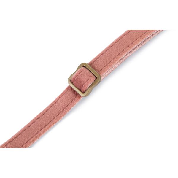 Halsband hond 'Velura' fluweel roze 20-30 cm