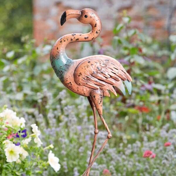 Flamingo - tuindecoratie in metaal - - Tuinadvies