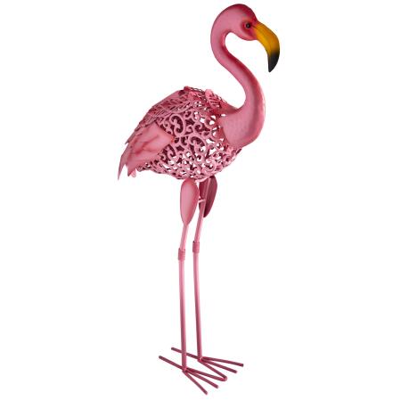 Flamingo in metaal - solar - Webshop -