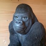 Gorilla zilverrug miniatuur - 28 x 23 x 18 cm