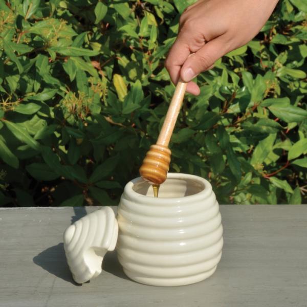  - Honingpot met houten lepel