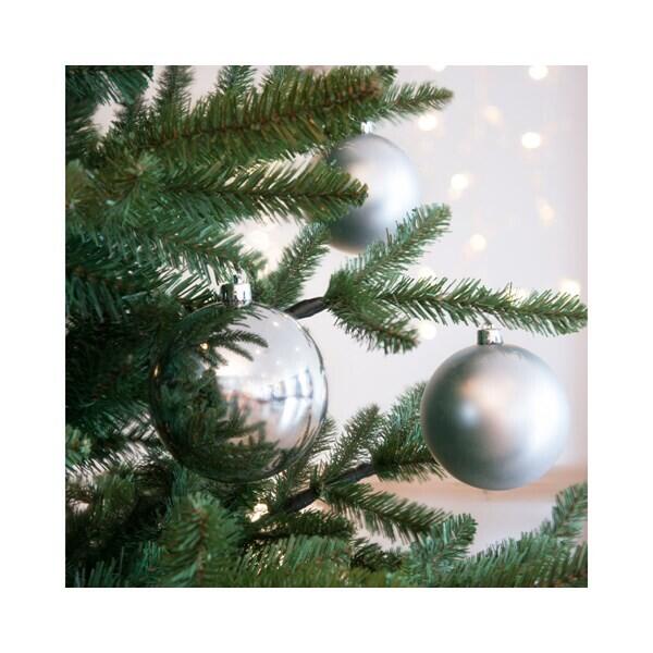  - Kerstballen Ø 10 cm zilver