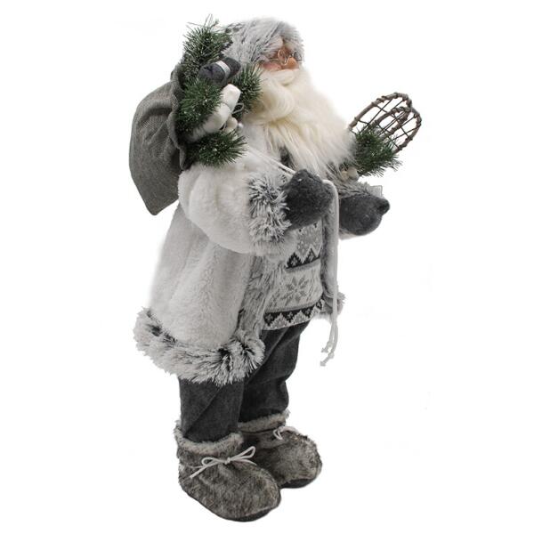 Kerstman staand grijs 60 cm