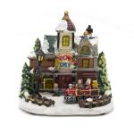 Kersttafereel Toy shop - 18 x 13,5 x 17,5 cm