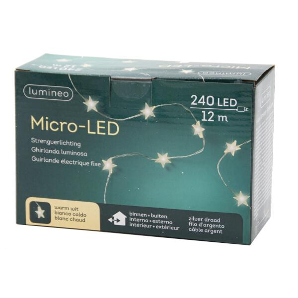 Kerstverlichting ster 240 micro led - 12 m
