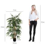 Kunstplant Bamboe in pot - 150 x 75 cm