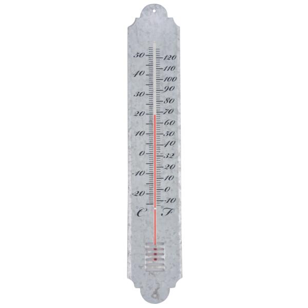  - Thermometer oud zink 50 cm