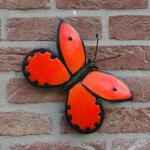 Vlinder oranje muurdecoratie