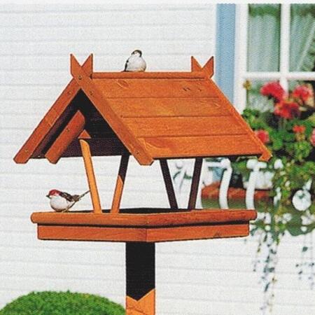 Ontdekking Beeldhouwer borstel Voedertafel voor vogels in de tuin die je kan hangen of voor op paal