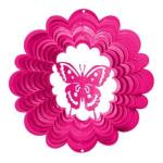 Windspel vlinder roze 30 cm