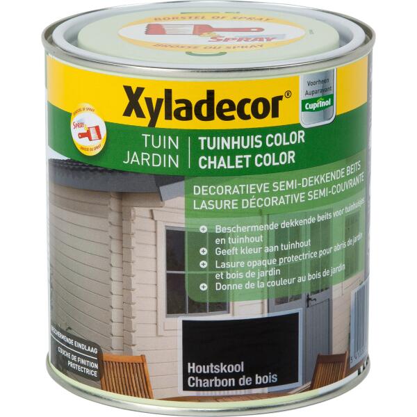 Xyladecor Tuinhuis Color, houtskool - 1 l