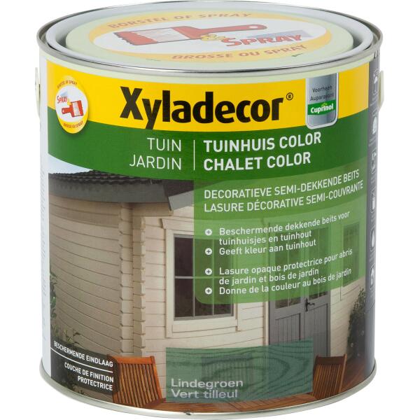  - Xyladecor Tuinhuis Color, lindegroen - 2,5 l
