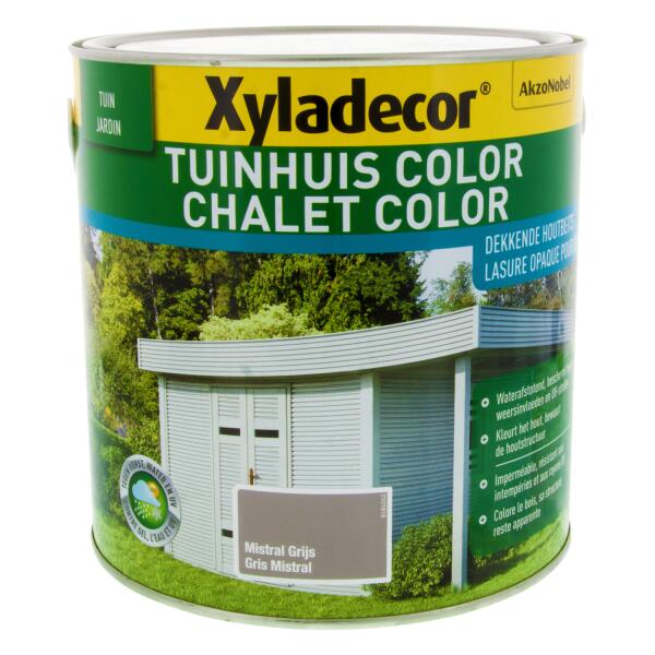 Xyladecor Tuinhuis Color, mistral grijs - 2,5 l