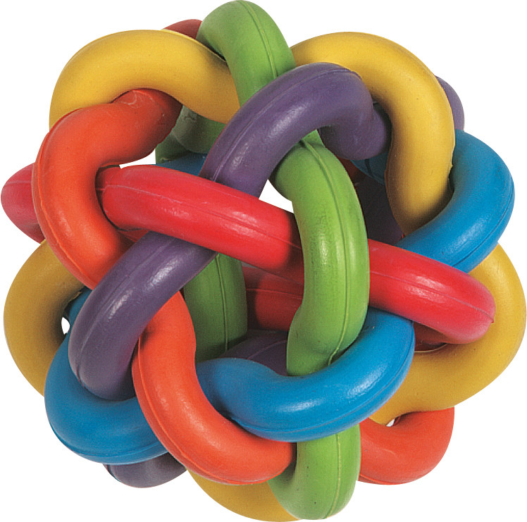 Afbeelding Speelbal Multicolor rubber9 cm door Tuinadvies.be