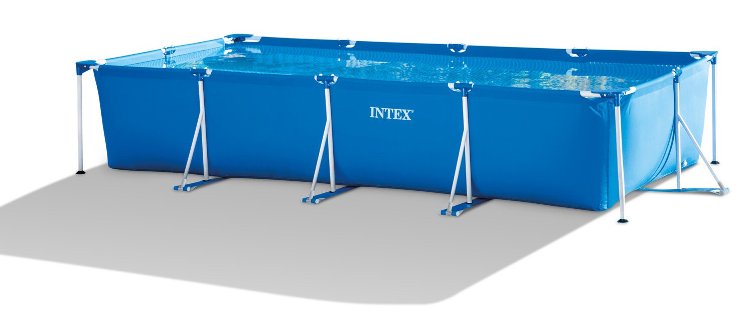 Metal frame zwembad rechthoekig met pomp Intex 450 x 220 x 84 cm